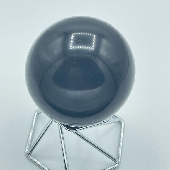 Tourmaline sphere black crystal healing stone 2 inches Wicca chakra - Picture 1 of 7
